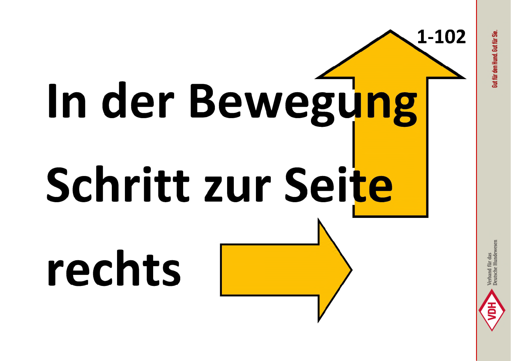 In der Bewegung Schritt zur Seite rechts