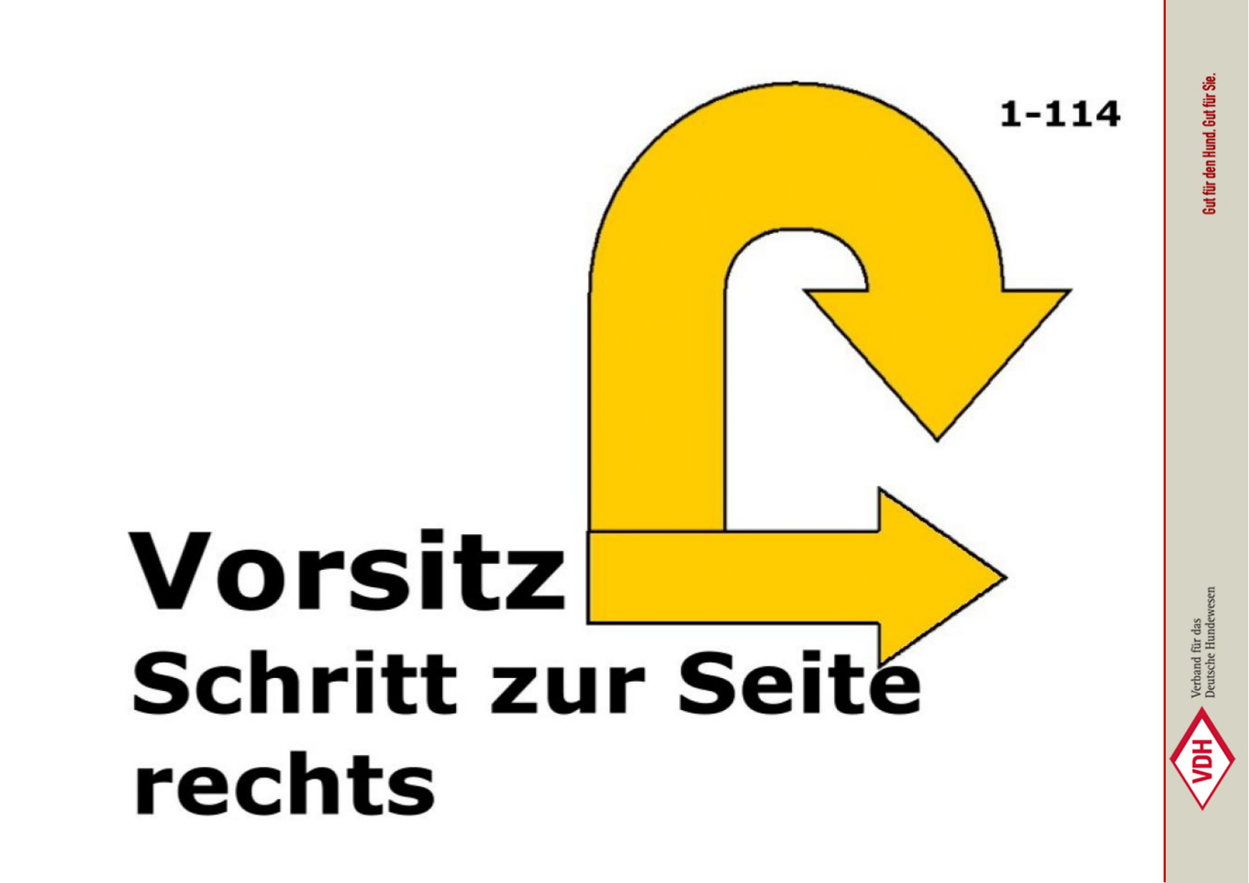 Vorsitz Schritt zur Seite rechts