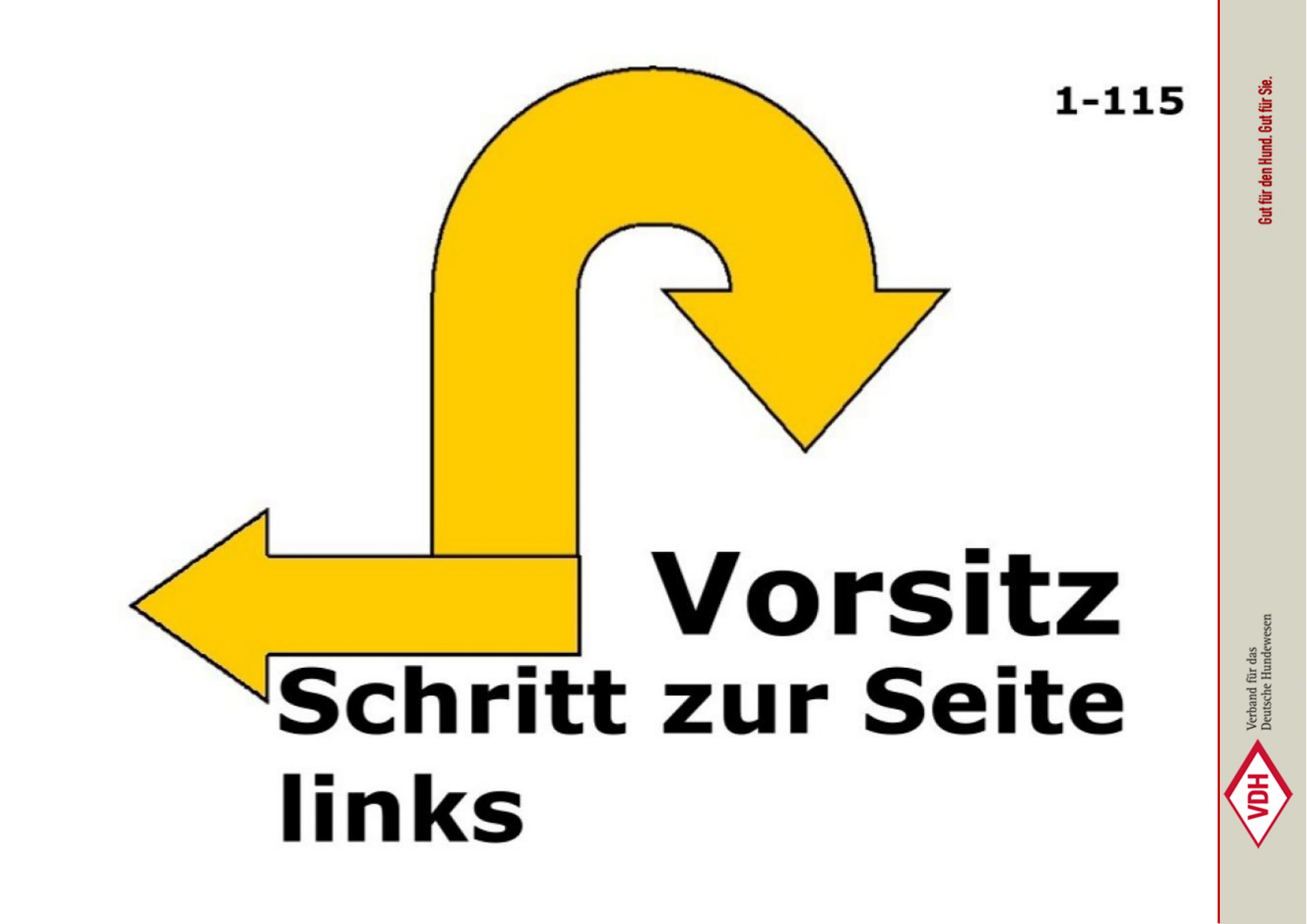 Vorsitz Schritt zur Seite links