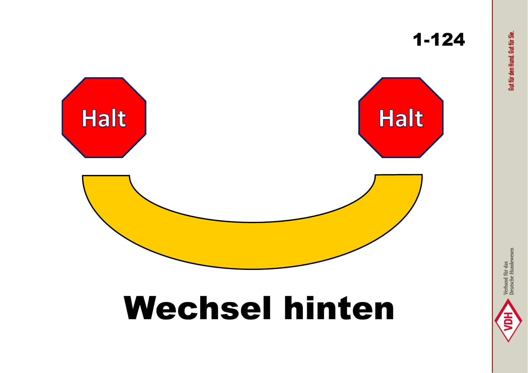 Halt Wechsel hinten