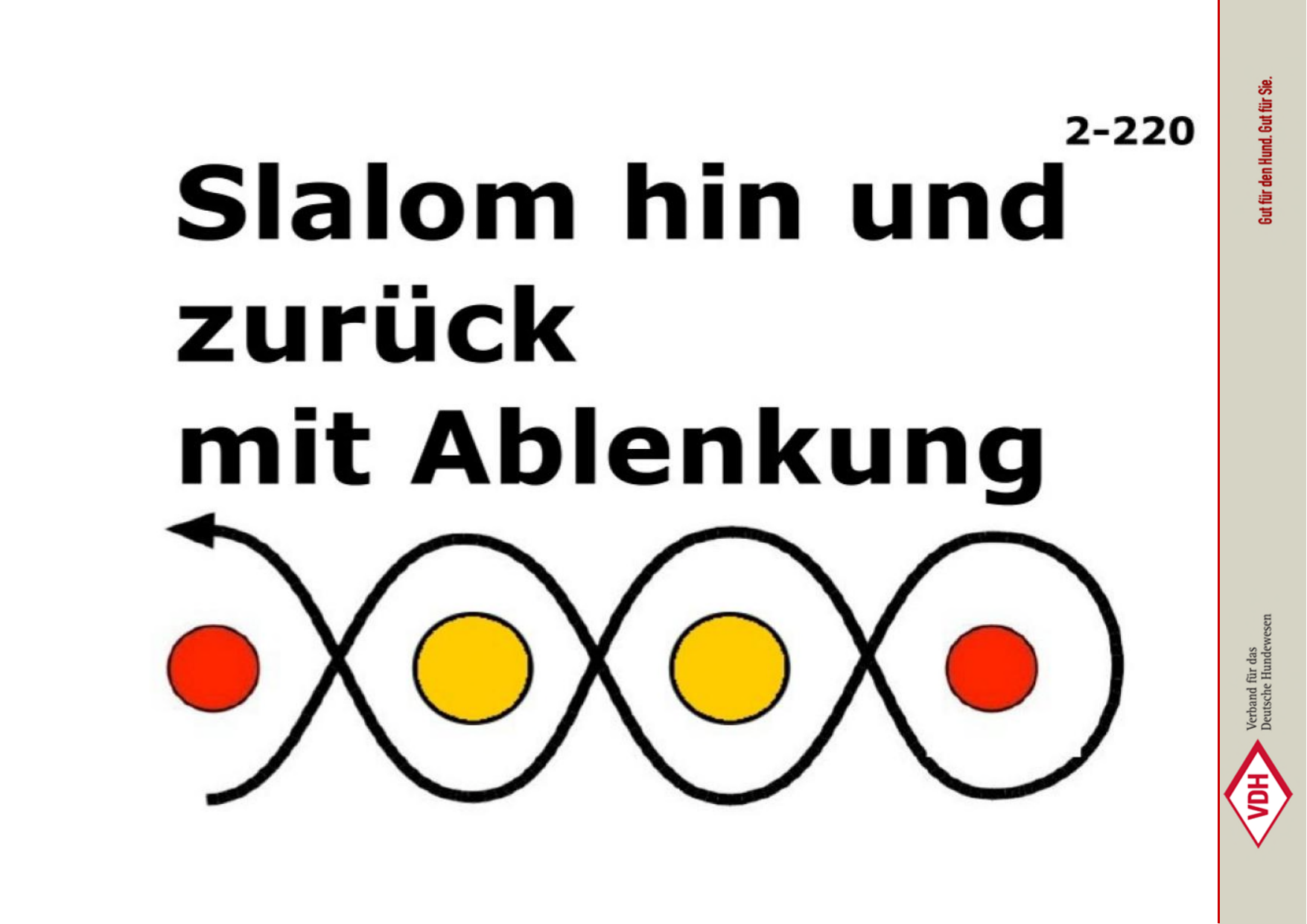 Slalom hin und zurück mit Ablenkung