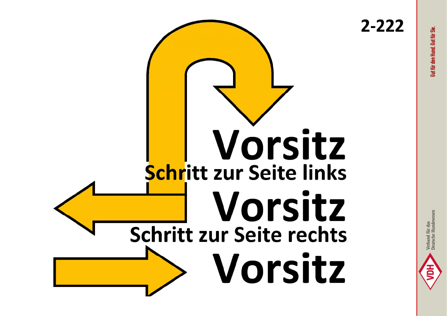 Vorsitz Seitschritt links / rechts / Vorsitz