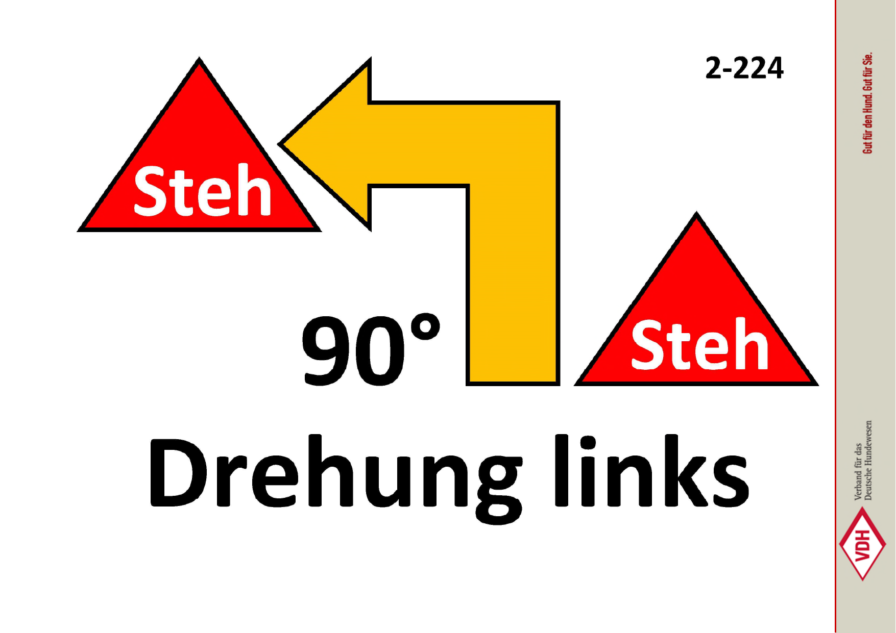 Steh 90° Drehung links