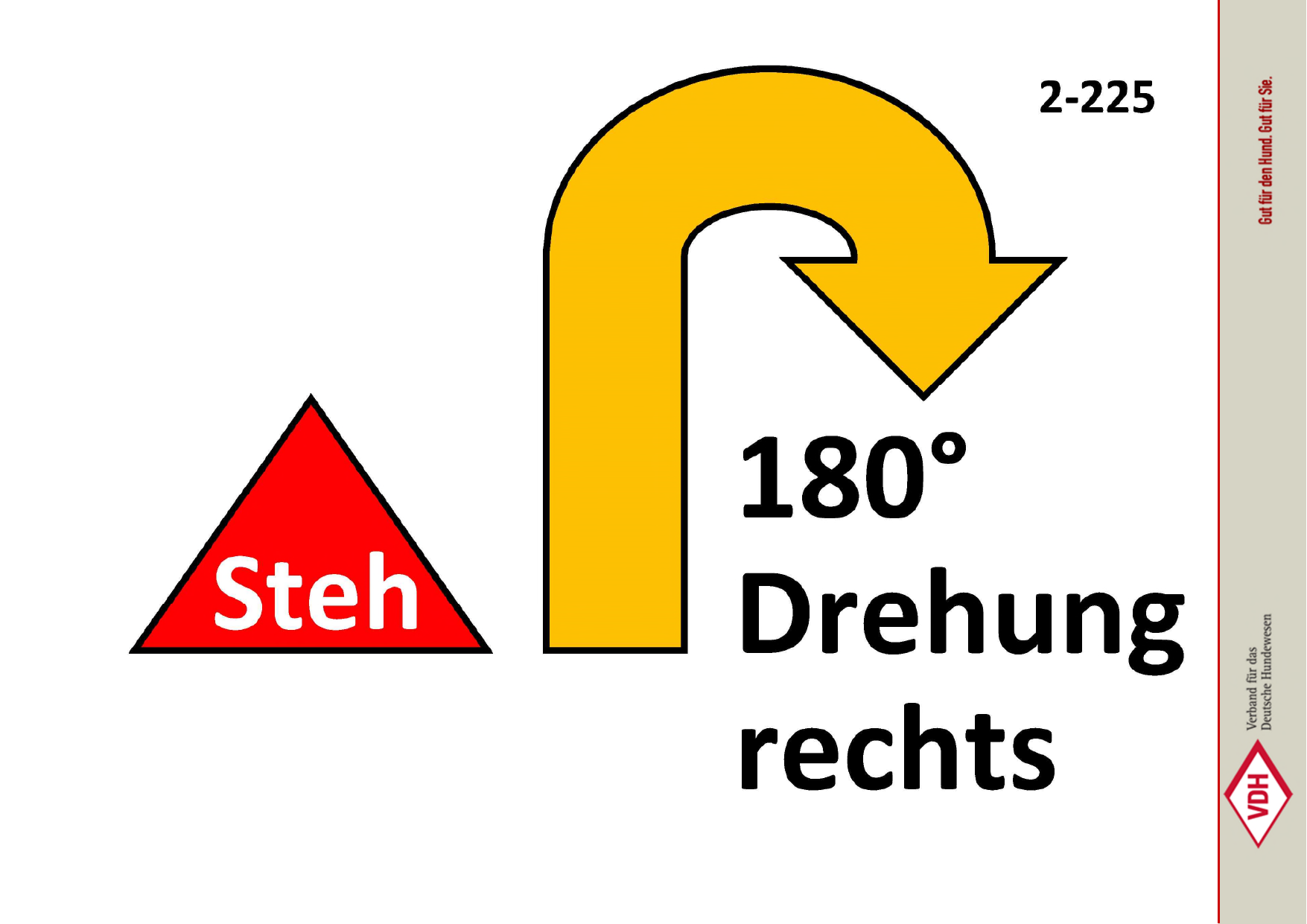 Steh 180° Drehung rechts