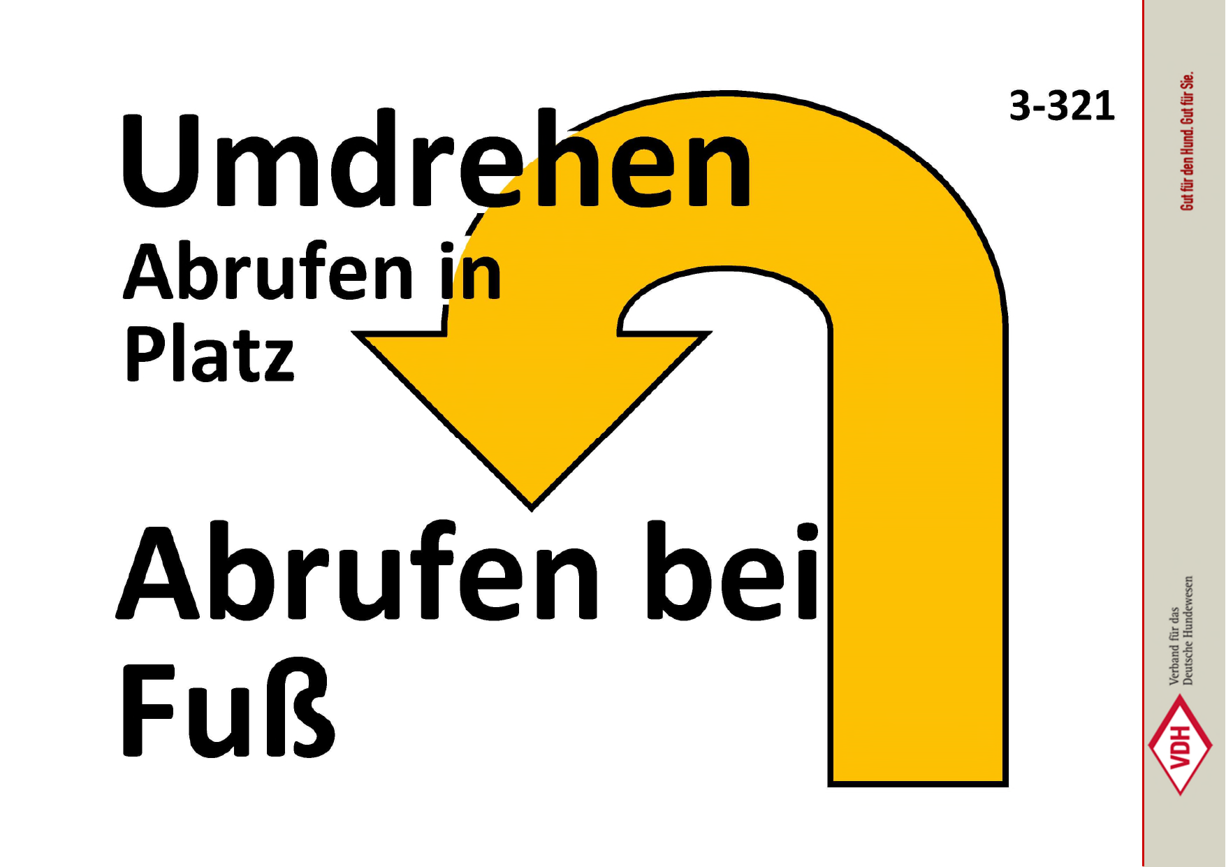Umdrehen Abrufen in Platz – Abrufen bei Fuß