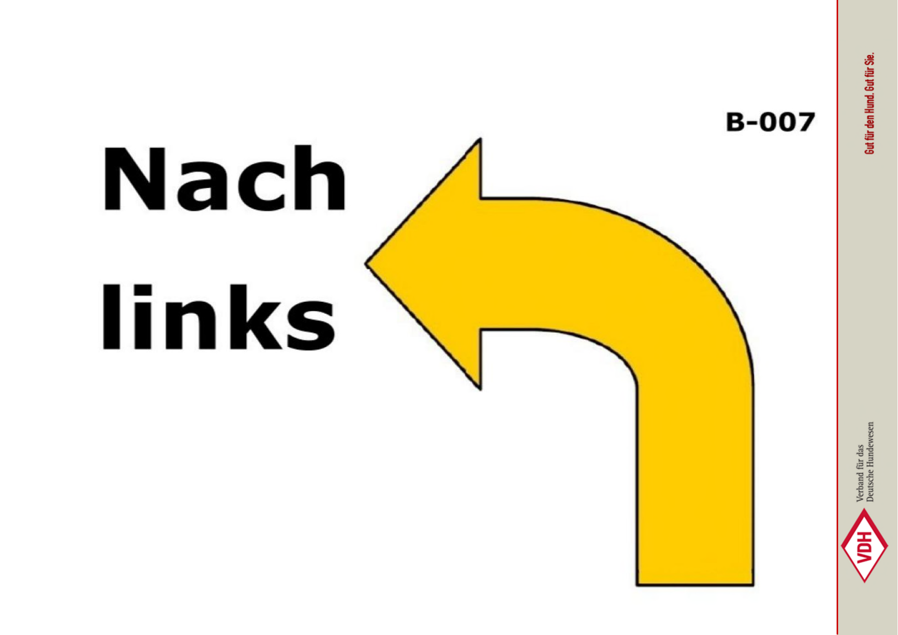 Nach links