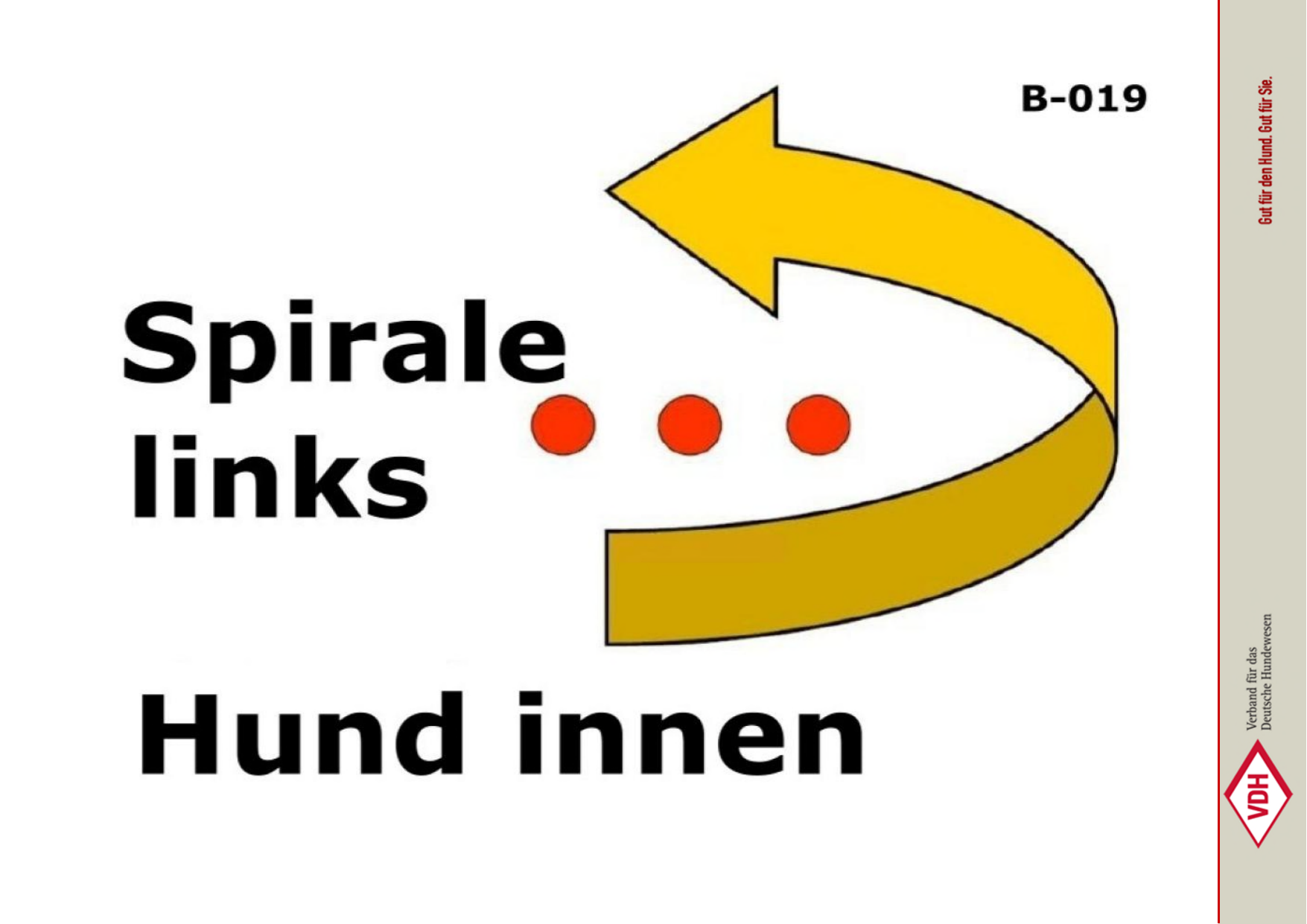 Spirale links, Hund innen