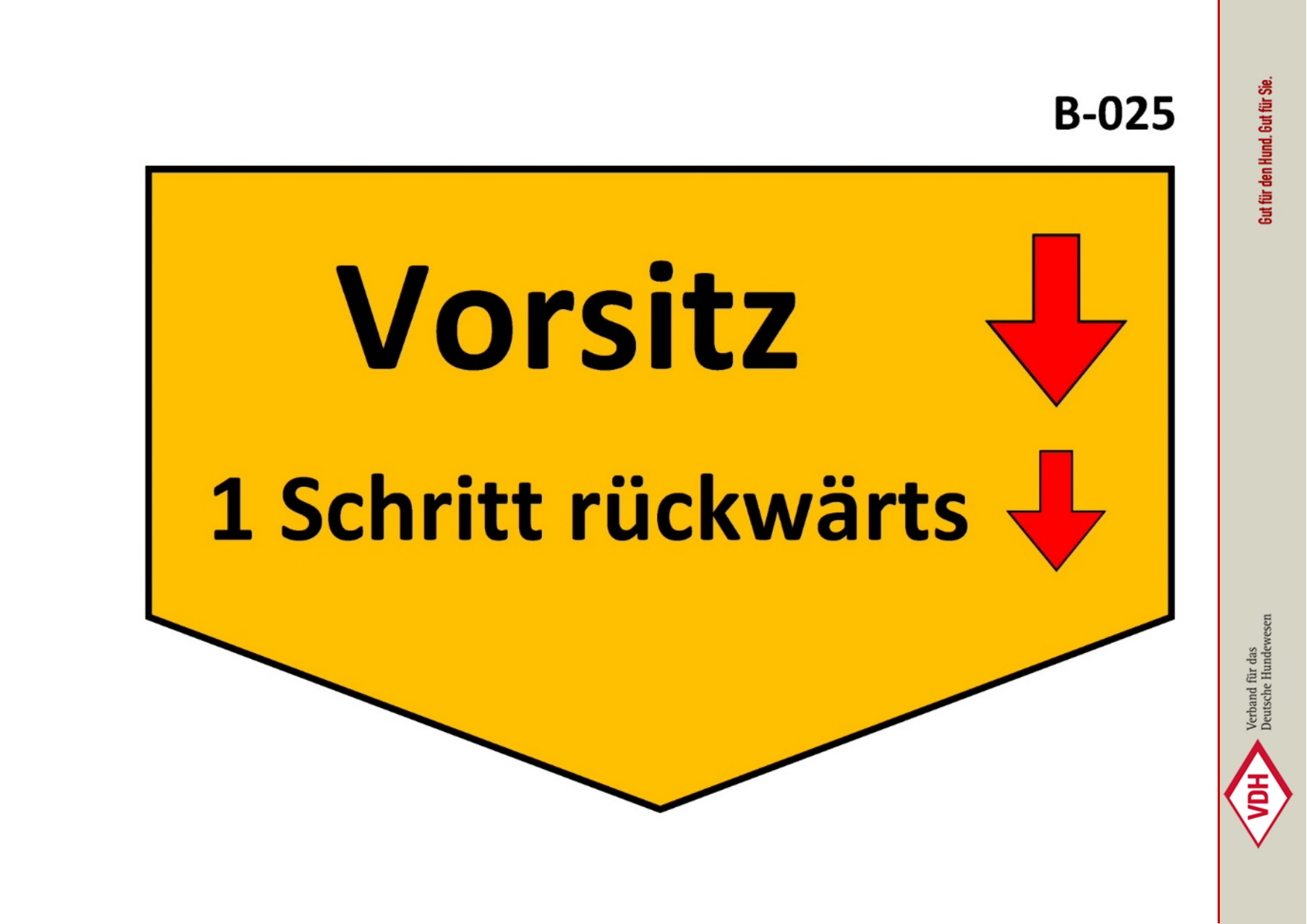 Vorsitz 1 Schritt rückwärts