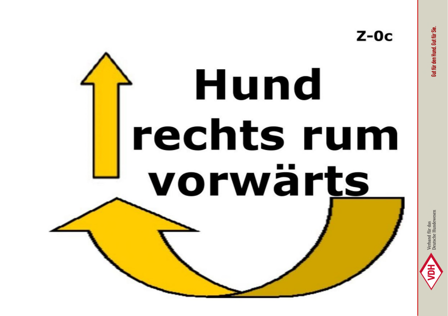 Hund rechts rum vorwärts